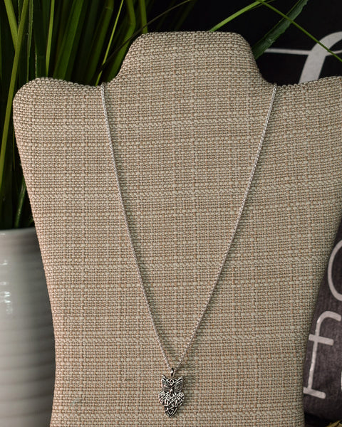 CELTIC  OWL NECKLACE - SILVER