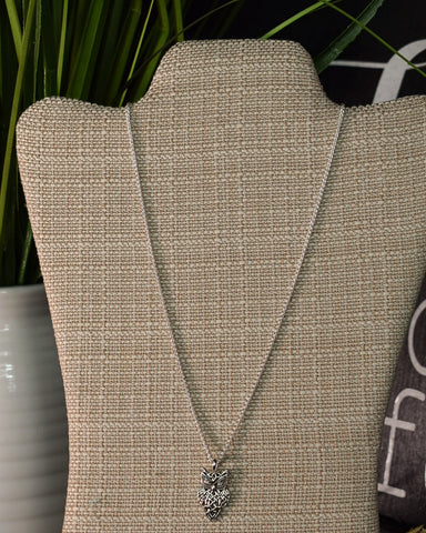CELTIC  OWL NECKLACE - SILVER