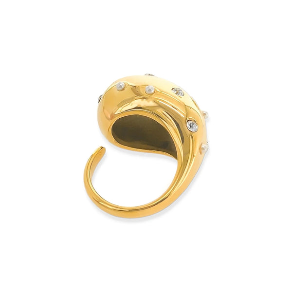 Bling Bubble 18K Gold Plated Water Resistant Non-Tarnish Ring - 2 Styles