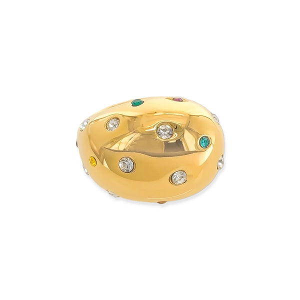 Bling Bubble 18K Gold Plated Water Resistant Non-Tarnish Ring - 2 Styles