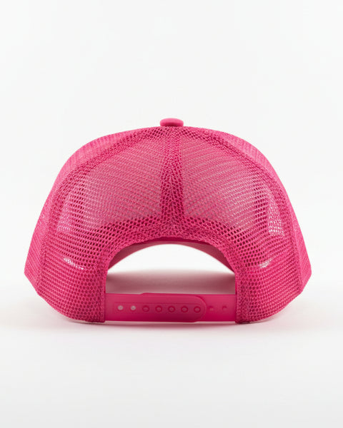BOSS BABE TRUCKER HAT - HOT PINK/WHITE