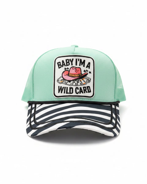 Baby I'm A Wild Card Trucker Hat - Salty Lime Boutique