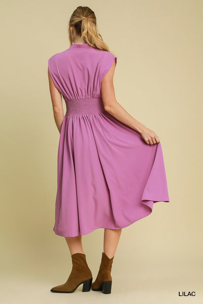 ANNALISE TWO WAY ZIPPER DRESS - LILAC