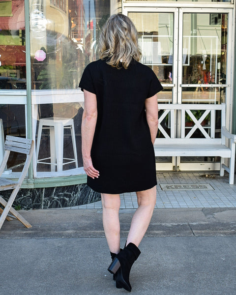 LORI SWEATER DRESS - BLACK