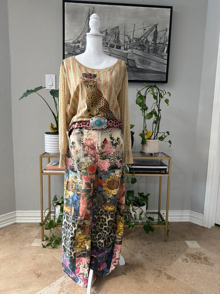 PINK LEOPARD WESTERN DROP BELT - A RARE BIRD