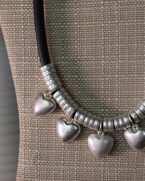 ALL THE HEARTS NECKLACE - SILVER - Salty Lime Boutique