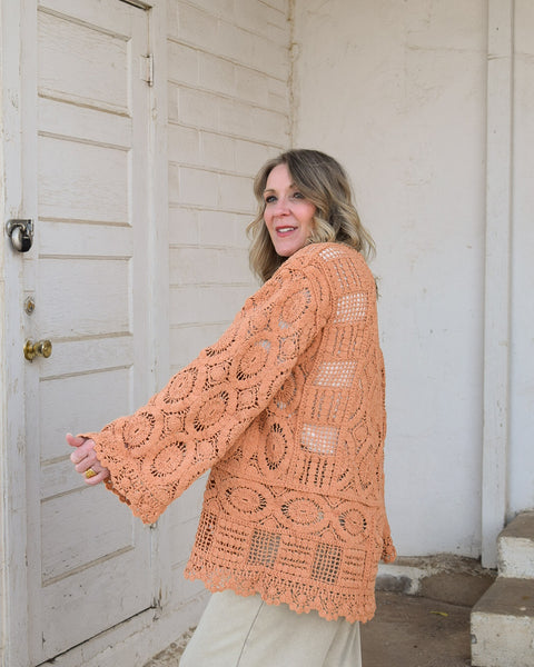 CHAI VIBES CROTCHED OPEN CARDIGAN BY POL - GINGER
