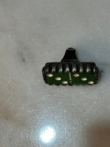 GREEN DOMINO RING