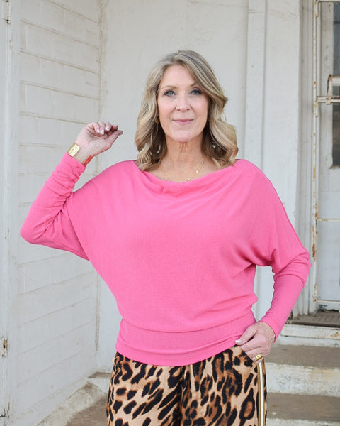 ELLA TOP  - KNOCKOUT PINK