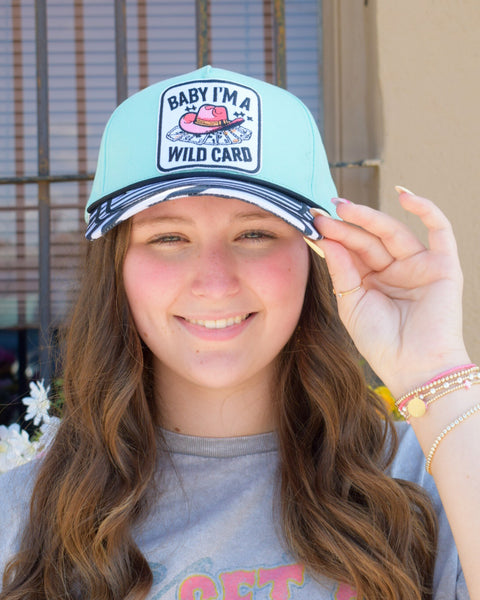Baby I'm A Wild Card Trucker Hat - Salty Lime Boutique