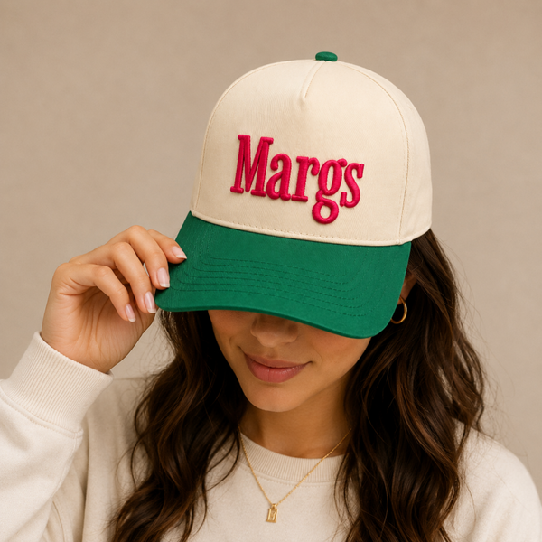 Margs Trucker Hat - Pink & Green