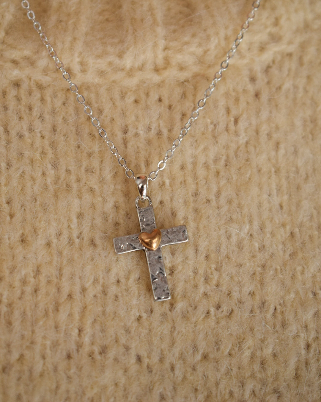 CROSS & HEART NECKLACE