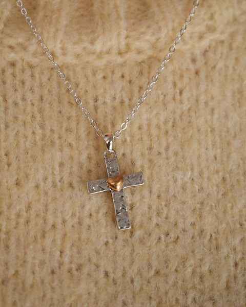 CROSS & HEART NECKLACE