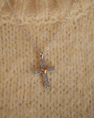 CROSS & HEART NECKLACE