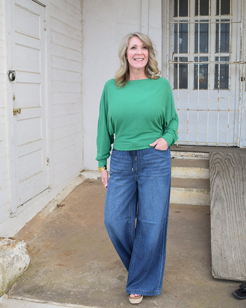 THE BLAIR TOP- KELLY GREEN