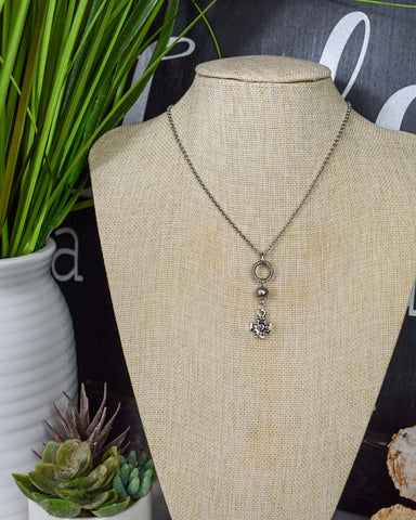 VINTAGE CHUNKY CROSS DANGLE NECKLACE