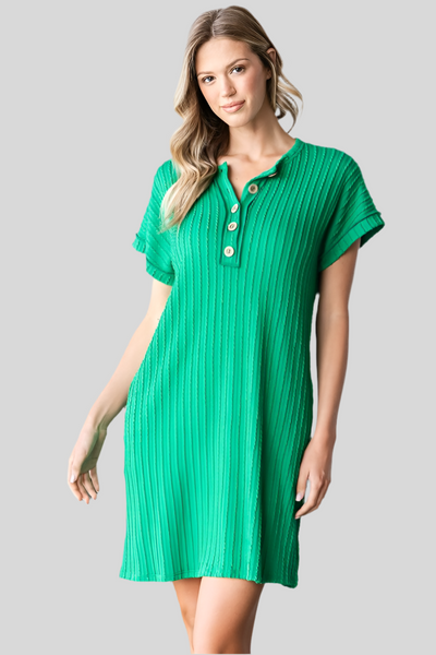 LUCKY ME GREEN DRESS - REG/CURVY