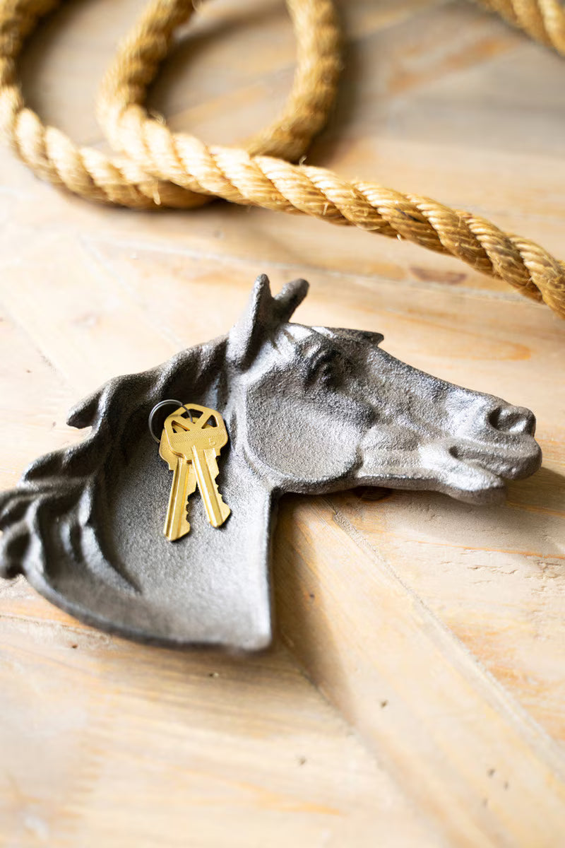 HORSE TRINKET DISH - CAST IRON