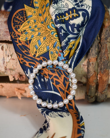 PEARL SCARF RING - 2 COLORS