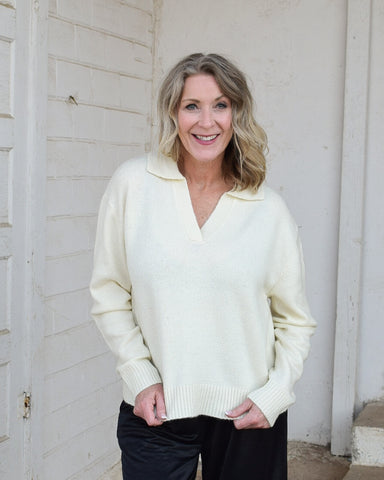 LAYLA PULLOVER SWEATER - CREAM