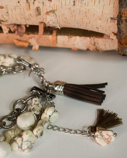 HOWLITE STONE TOGGLE BRACELET