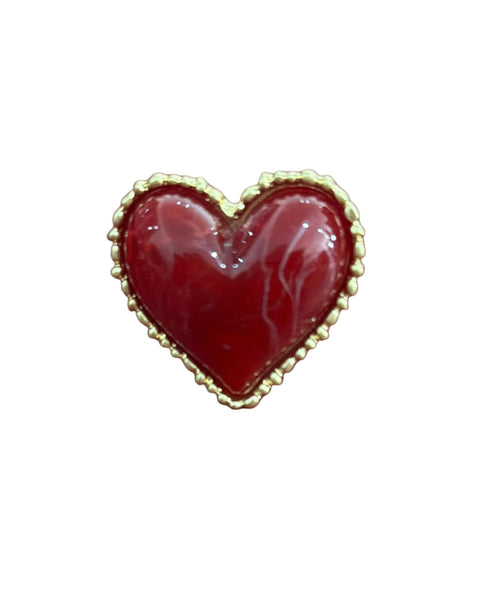 Chunky Heart Stretchy Ring -2 Colors - Salty Lime Boutique
