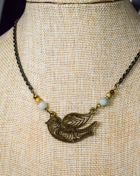 VINTAGE BIRD WIRE NECKLACE