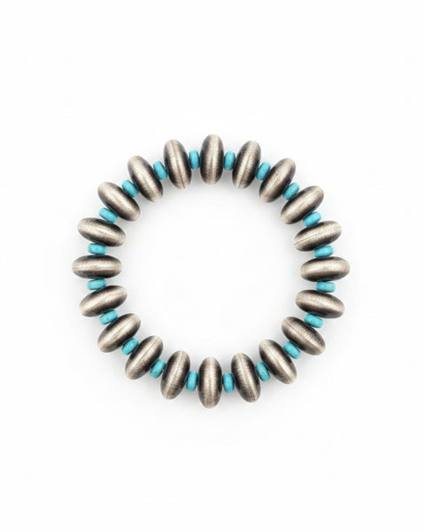 ALL THE WAY SOUTHWEST STRETCHY BRACELET - SILVER - Salty Lime Boutique
