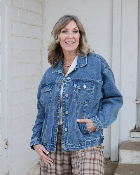 DENIM JACKET BY RISEN - Salty Lime Boutique