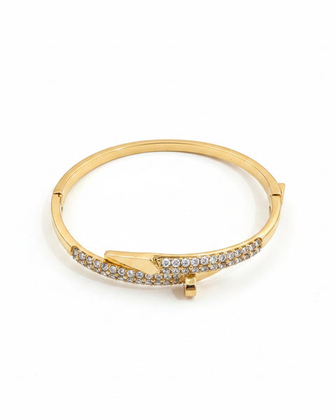 Nailhead Crystal Pavé Hinge Bracelet - 2 Colors - Salty Lime Boutique
