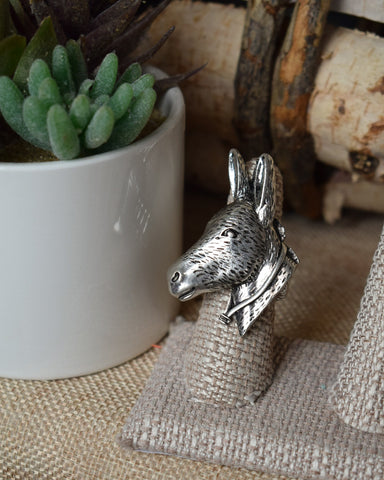 DONKEY STRETCHY RING - SILVER