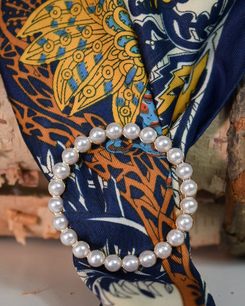 PEARL SCARF RING - 2 COLORS