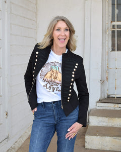 MILITARY JACKET BY JUNK GYPSY - BLACK