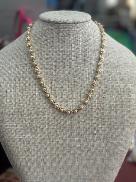 PETITE PEARL NECKLACE - Salty Lime Boutique