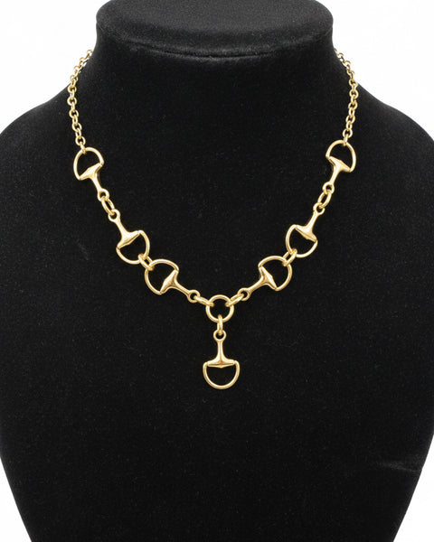 HORSEBIT CHAIN NECKLACE - GOLD - Salty Lime Boutique