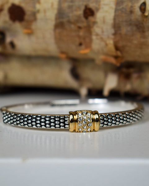 COLETTE HINGE BRACELET - TWO-TONE
