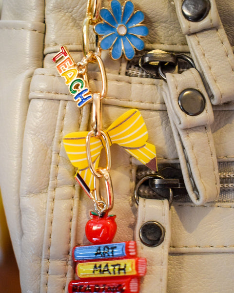 TEACHERS TEACH CHARMS PURSE CHARM - GOLD