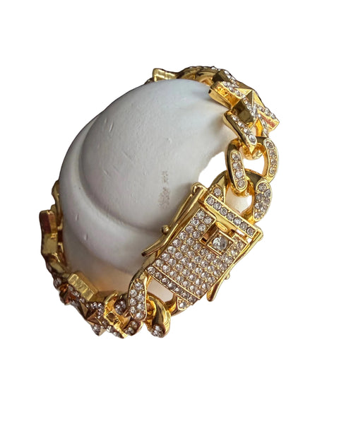 Pavé Bling Star Bracelet - Gold