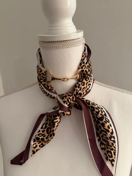 Twilly Scarf with Horsebit Ring - 4 Colors
