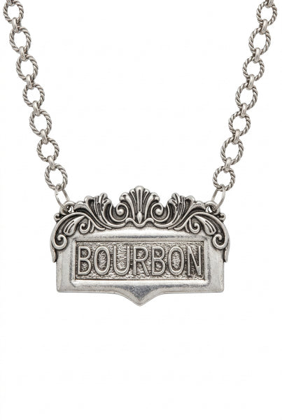 Bourbon Plaque necklace - 2 Colors - Salty Lime Boutique
