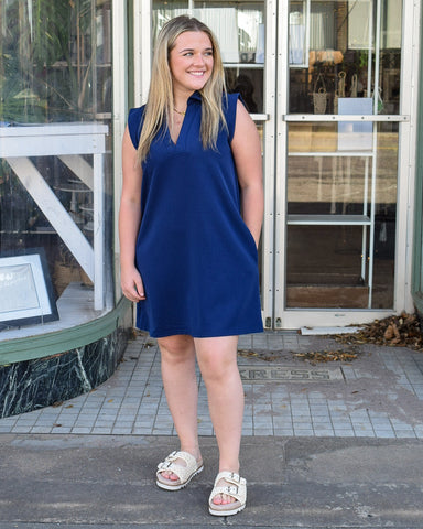 TEE TIME GOLFER SPORTS DRESS - NAVY