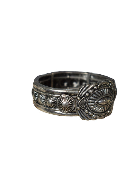 WILD WEST CONCHO BRACELET - SILVER