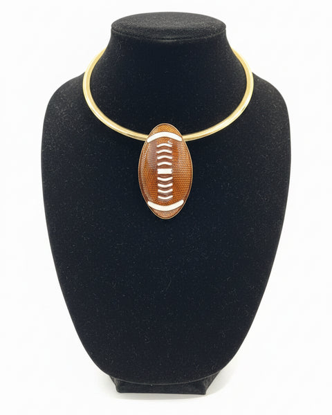 Football Choker Necklace - Gold