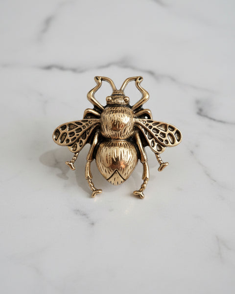 Queen Bee Stretchy Ring - Gold