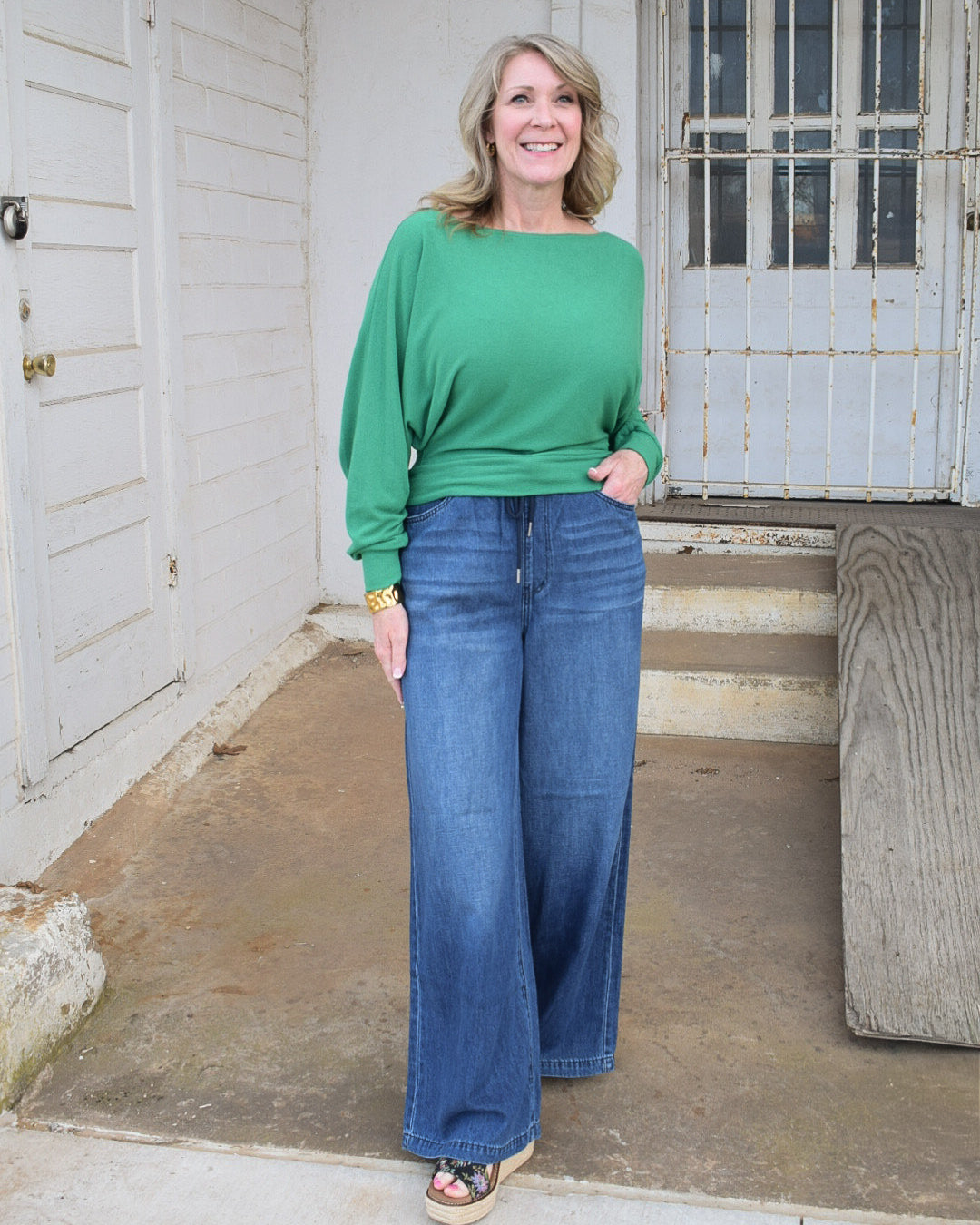 Judy Blue High Waist Featherweight Palazzo Jeans – Salty Lime Boutique