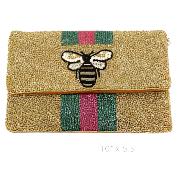 BEE YOU- GOLD MINI CLUTCH