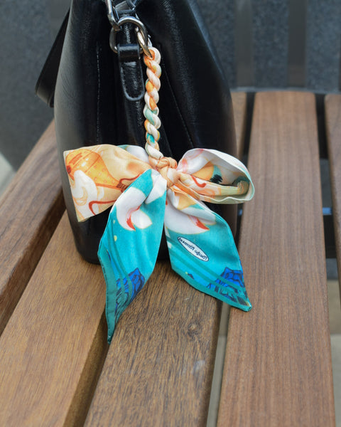 BRAIDED BOW KEYCHAIN/PURSE CHARM - 12 COLORS - Salty Lime Boutique
