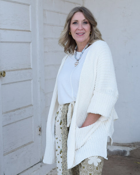 HEY THERE KNIT CARDIGAN BY POL- CREAM