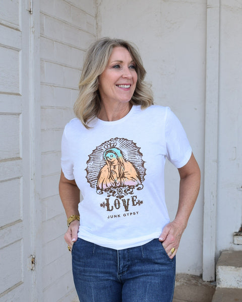 LOVE  GUADALUPE T-SHIRT BY JUNK GYPSY - REG/CURVY