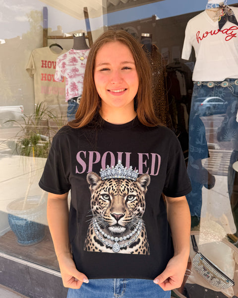 SPOILED Bling Graphic Tee - Black - Reg/Curvy